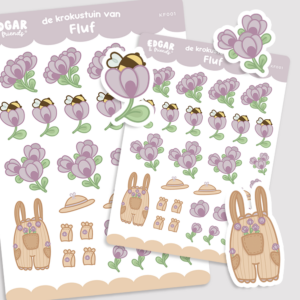 Stickervel | Fluf en de Krokustuin - KF001